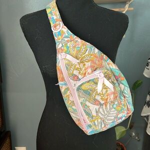 Vera Bradley Mini Sling Backpack Rain Forest Canopy
